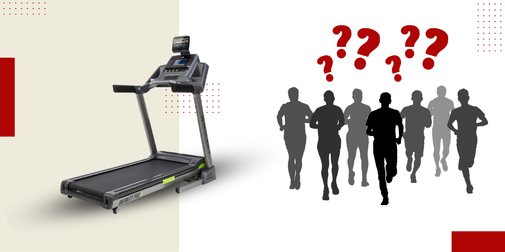 Visuel pour le sports-infinity-pro avec les caractéristiques avec plusieurs avatar courant à côté de la photo du tapis